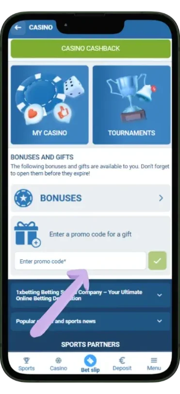 Claim the bonus